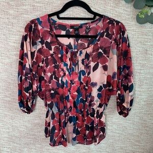 [Alfani] Chic Breezy Floral Blouse